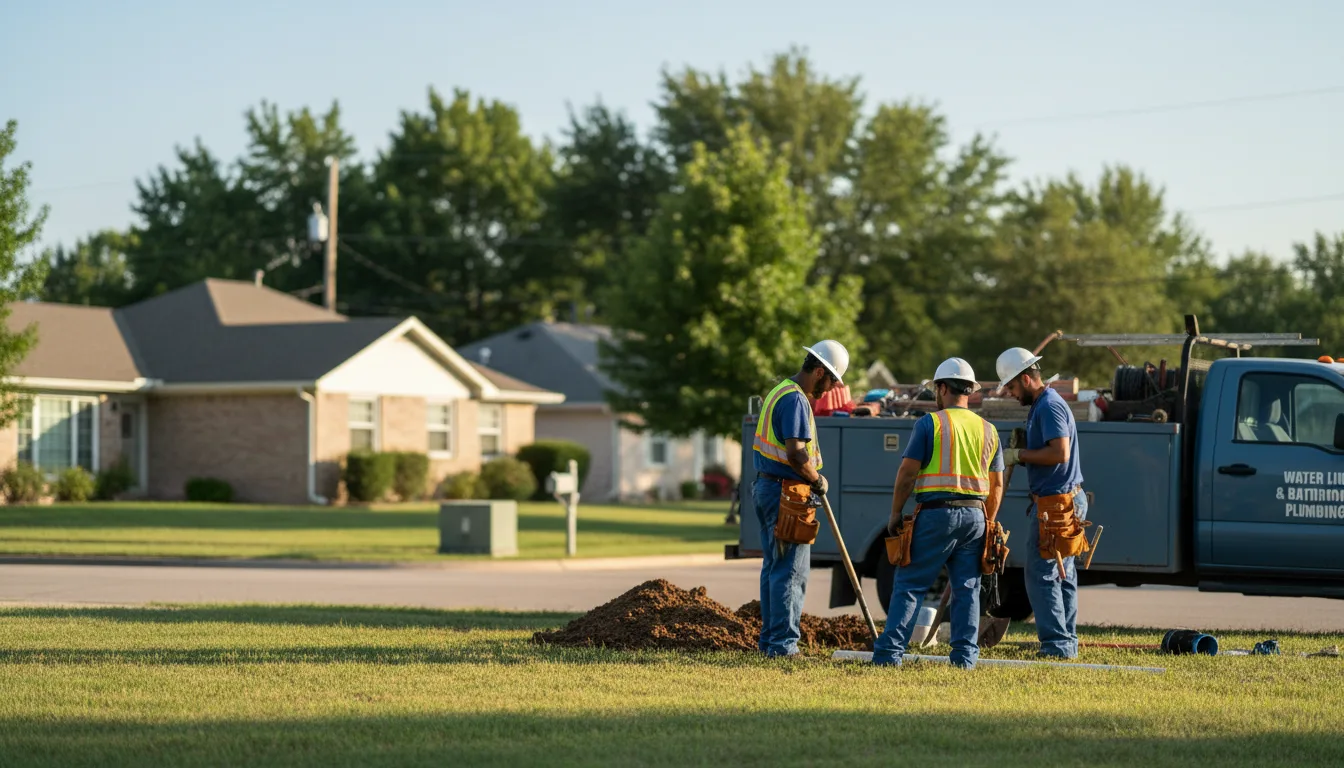 Residential water line and bathroom plumbing service in Sacul, TX